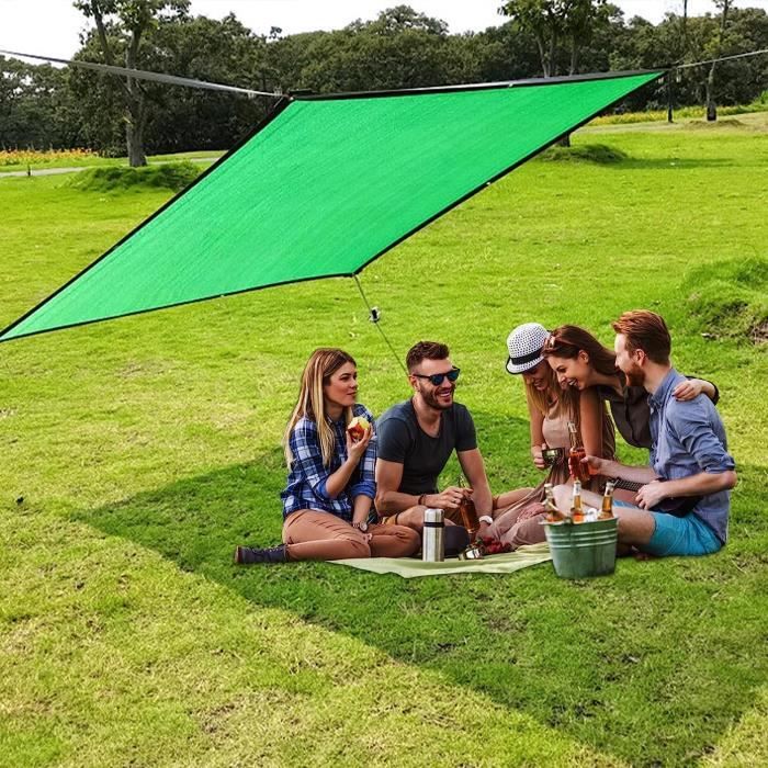 Voile D'ombrage Extérieure 230x420 Cm - Protection UV 95%, Imperméable, œillets Renforcés