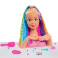 Tête de poupée Barbie Deluxe pour coiffer les cheveux arc-en-ciel - Barbie - 27 accessoires inclus-3