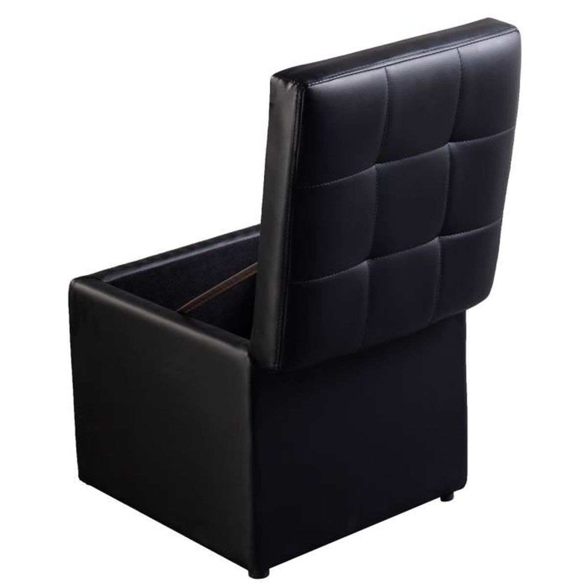 Costway Tabouret Ottoman Pouf Repose-Pied Si/ège Rectangulaire Cuir PU 40 30 Blanc 24cm