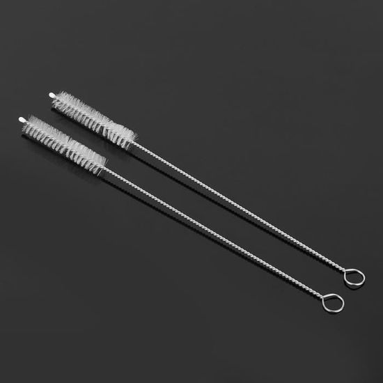 12 pailles et brosses en verre borosilicate réutilisables