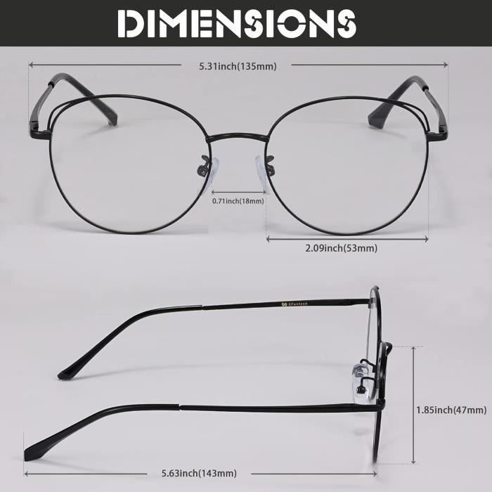 Lunettes Anti-lumière Bleue Sans Correction - Modèle 4 - Monture Transparente - Neuf