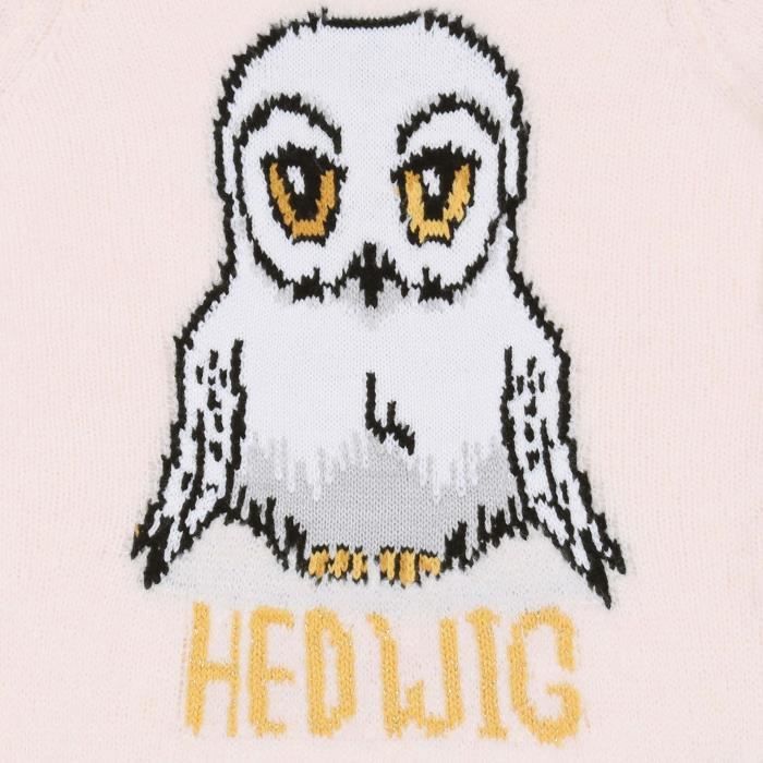 Harry Potter Hedwig Pull Ecru fille manches longues chaud Beige Cdiscount Pret a Porter