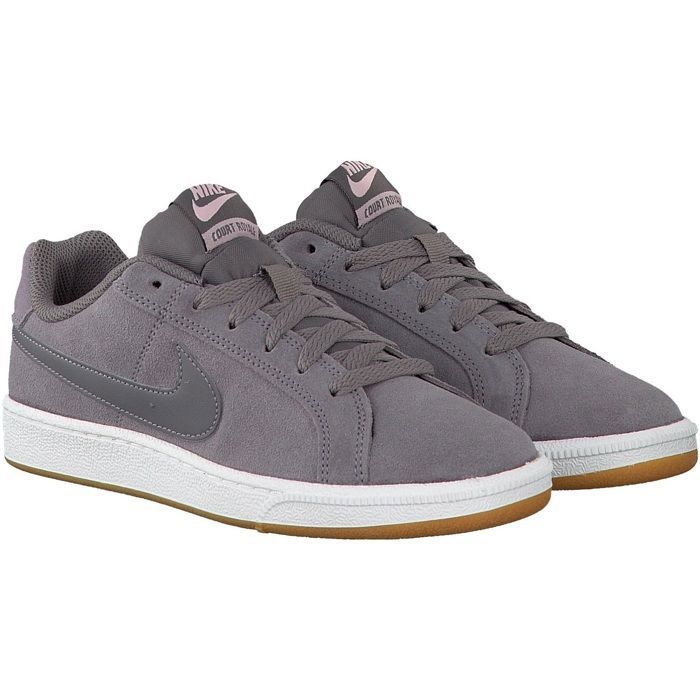 Baskets Nike Court Royale Suede Gris Femme Gris Cdiscount Chaussures