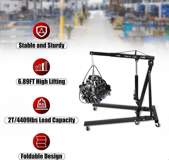 Grue à Moteur Pliante De 2 Tonnes | Grues à Moteur | Outils De Levage