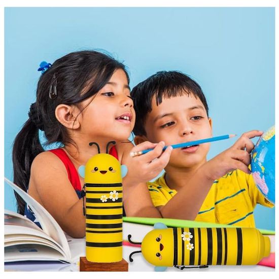 Trousse Scolaire En Silicone Extensible - Design Kawaii Animaux - Pour Filles Et Garçons - Fermeture éclair - 9