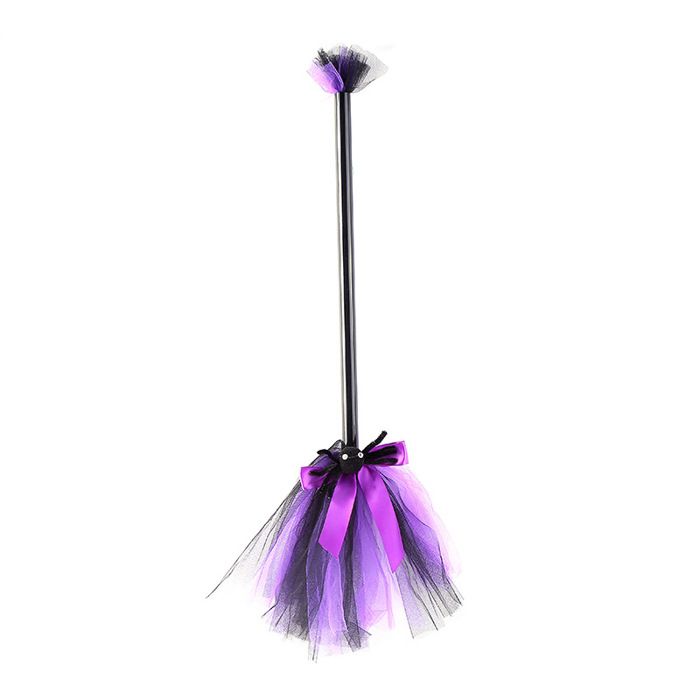 Balai De Sorcière Rose Fluo Halloween - 98 Cm - Accessoire Déguisement Et Décoration