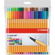 STABILO - Pochette x 40 stylos-feutres point 88 - pointe fine-0