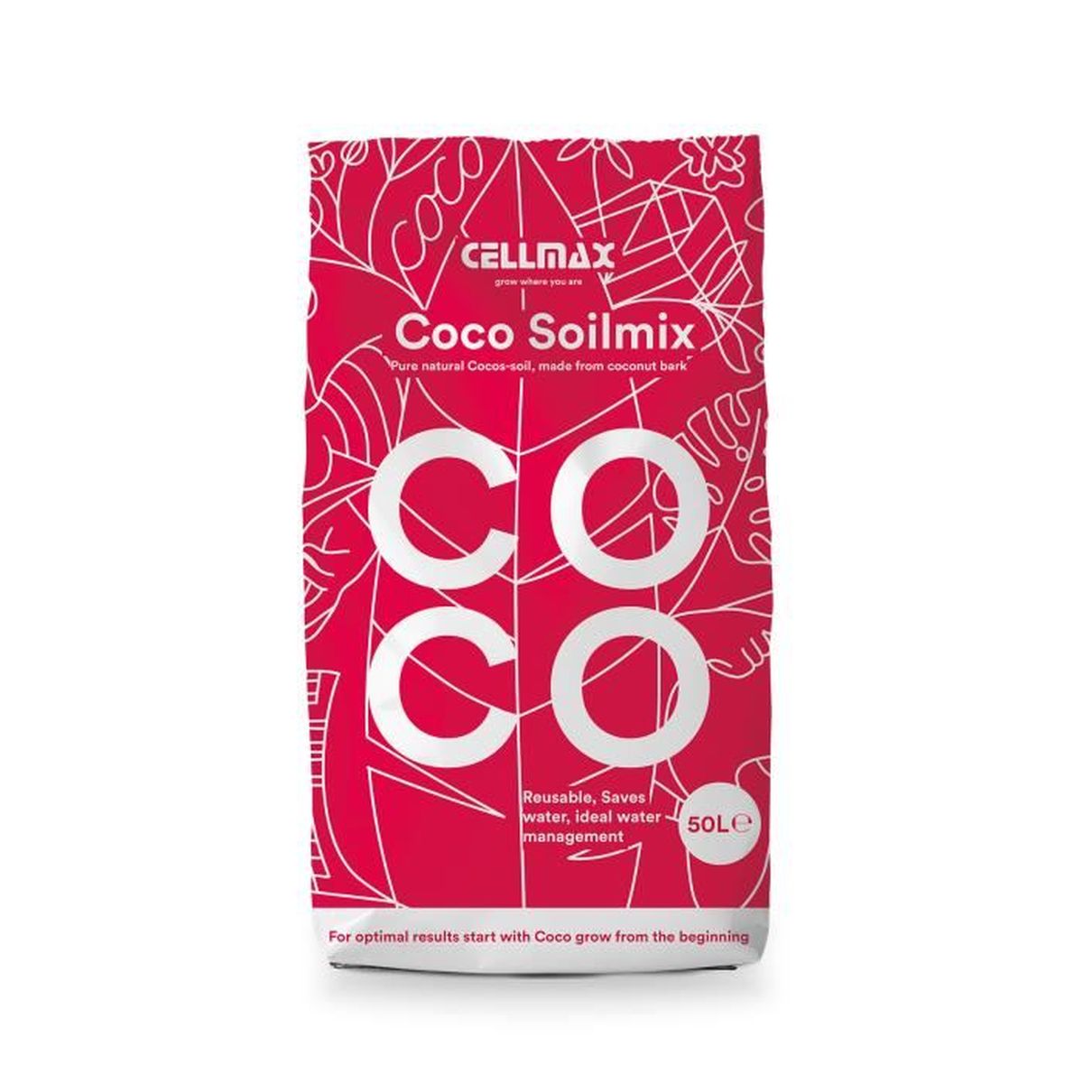 Cellmax COCO Soil Mix Fibre de coco 50L Coco Terreau - Cdiscount Jardin