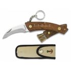 MARTINEZ ALBAINOX Couteau Sethera Albainox Mango Lame en bois en acier inoxydable de 7,5 cm avec porte-clés et brosse en nylon 19120.