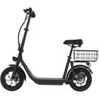 Trottinette Électrique Scooter Avec Siège, Moteur 500W 12AH 48V Batterie Roues 12 pouces Freins à disque Noir ELLBM M1 Pro