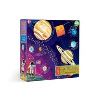 Puzzle EEBOO 64 pièces - Système solaire - Pour enfants de 3 ans et plus - Multicolore