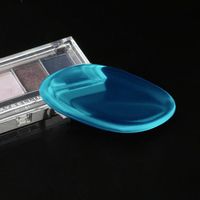 2pcs Bleu Gel de Silice éponge Attaché Transparent Fond de Teint Maquillage Outil Cosmétique