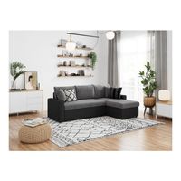Canapé D'angle Convertible WARREN 3 Places Gris - HAPPY GARDEN