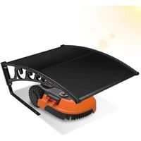 Izrielar Garage pour tondeuse à gazon Robot Cover Protège le jardin Couverture du toit de la tondeuse Noir TONDEUSE