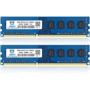 MÉMOIRE RAM DDR3 1600 U M PC3 12800U 16Go (2x8Go) RAM, DDR3 16