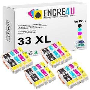 Cartouches D'encre Compatibles Epson T33XL - Pour XP 530 à XP 900 - Lot - 3 Ans Garantie