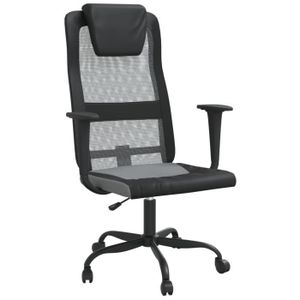 CHAISE DE BUREAU Chaise de bureau réglable en hauteur gris et noir-LIZ7900786566192