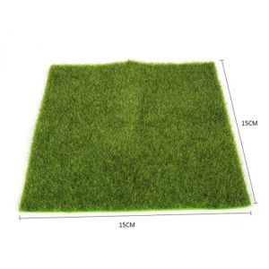 Doll house miniature texturé herbe verte pelouse de chemin de fer accessoire 19/" x 13/"