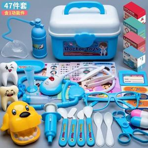 DOCTEUR - VÉTÉRINAIRE Blue 47pcs - Petits jouets de docteur pour enfants