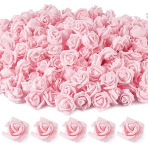 FLEUR ARTIFICIELLE 100pcs Rose Artificielles de Tête Fausse Fleurs Fl