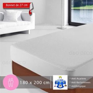 Prot/ège Matelas 170x220 cm ACHUA Molleton 100/% Coton 400 g//m2 Bonnet 30cm