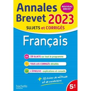 LIVRE COLLÈGE Annales BREVET 2023 - Français