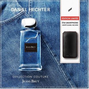 COFFRET CADEAU PARFUM DANIEL HECHTER - Coffret Parfum Jeans Brut 100 ML avec Etui pour Smartphone