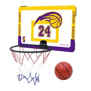 PANIER DE BASKET-BALL Panier de Basket-ball Pliable Intérieur avec Ball et Pompe Mural Fixé 40*26cm pour Enfants