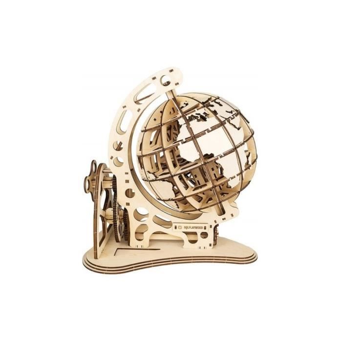 Globe maquette 3d mobile en bois, jeux de constructions & maquettes