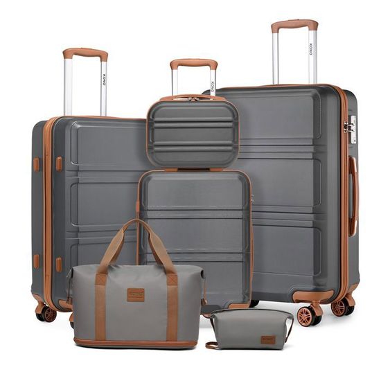 Valise De Voyage Rigide 65cm + Vanity Case - 55 Litres - 4 Roues Pivotantes - Cadenas Intégré