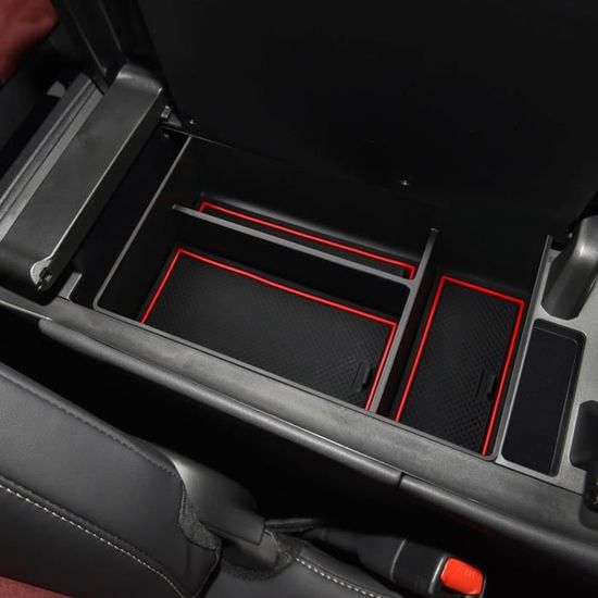 Boîte De Rangement Pour Console Centrale Fiat 500X (2016+) - Organiseur D'accoudoir Avec Tapis Antidérapant - 8