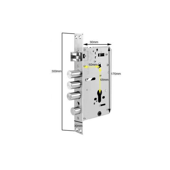 Amig - Serrure à mortaise | Entrée 60/68 mm | Serrure pour portes en