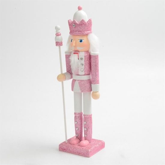 Ornement Traditionnel Pin Figurines Casse-Noisette Bois 30cm - Décoration Noël Traditionnelle Figurine Soldat
