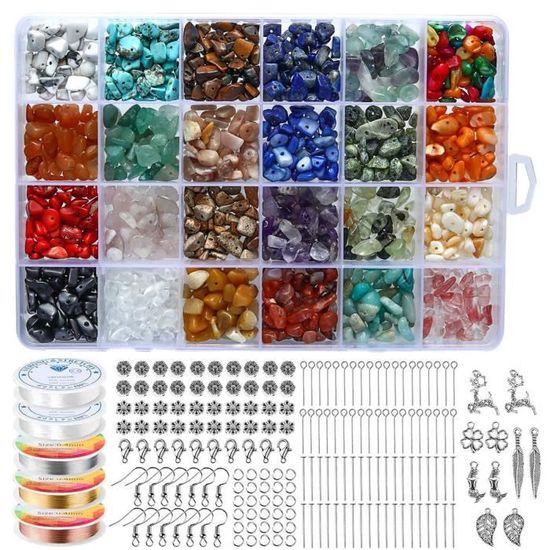 Lot De 3 Bijoux Vintage : Collier, Broche Et Perles - Cristal Multicolore Et Métal - État D'occasion Très Correct