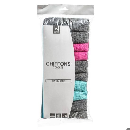 Lot De 10 Chiffons En Microfibres Pearl - Pour Vitres, Miroirs Et Surfaces Lisses