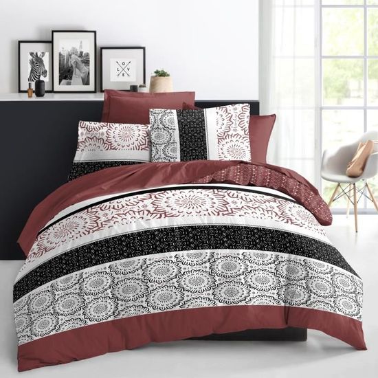 HOME DECO Parure de draps 4 pieces Drap Plat + Drap Housse + 2 — free download
