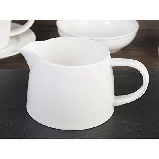 Pot à Lait Vesuvio En Porcelaine Blanche - 115 Cc, Résistant Thermique, Lavable Au Lave-vaisselle Et Micro-ondes