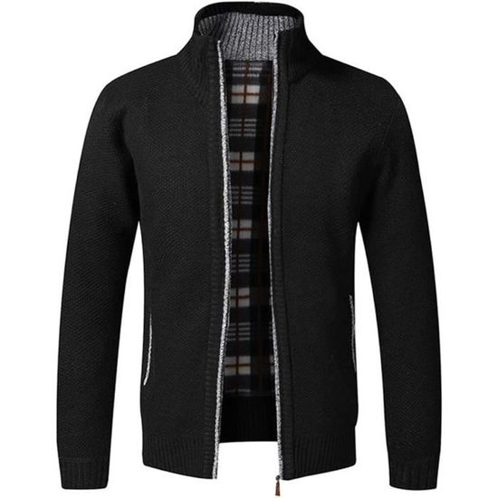 Zippé Yukirtiq Gilet Veste Cardigan Maille Homme Ouvrez-Front Zippé Veste Pull Avec Deux Poches Cardigans En Maille Veste U00e0 Manches Longues Gilet Homme