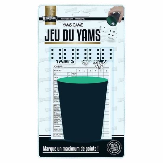Jeu De Dés Avec Gobelet "yams" 8cm Noir - Paris Prix