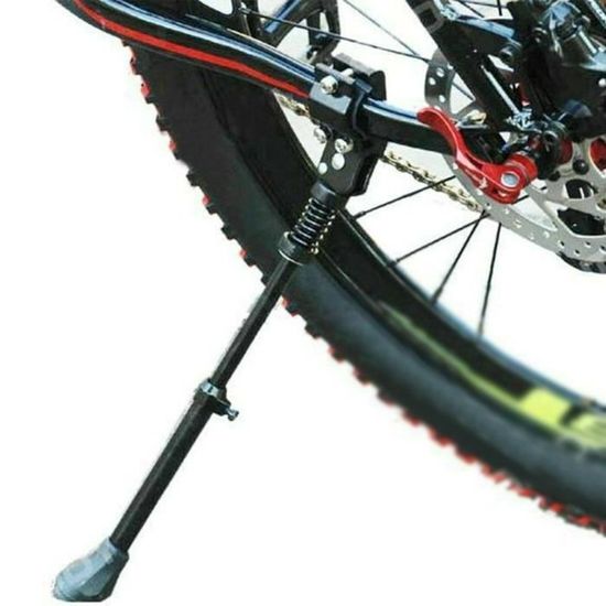Béquille Vélo Latérale Réglable 24 / 29 Alu Noir Renforcée E Bike