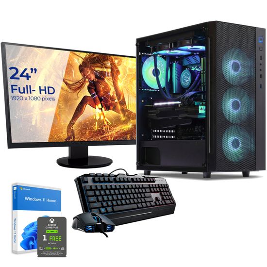 PC Gamer SEDATECH - Intel i9-11900KF - RTX3060 - 16Go RAM - 500Go SSD M.2 - 2To HDD - Windows 11 - Moniteur 24"