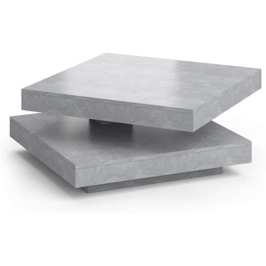Vicco Table Basse Elias, Anthracite, 70x70cm, pour Servir de
