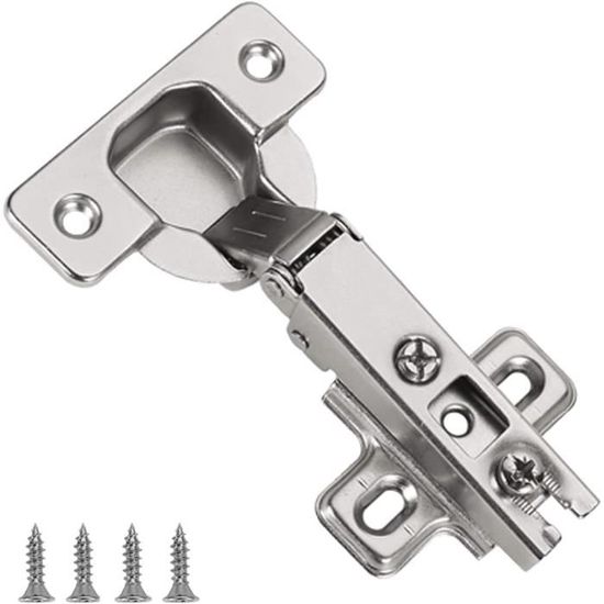 Lot De 20 Charnières Invisibles Pour Placard – Angle 110°, Acier Zingué BZP – Onestopdiy