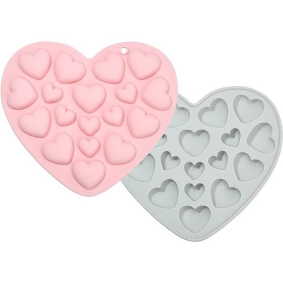 Moules En Silicone 3D En Forme De Cœur - Pour Bougies, Savon, Résine, Réutilisables, Faciles à Démouler