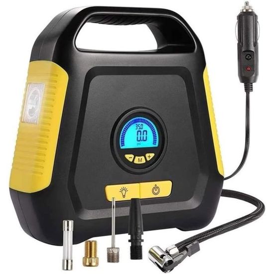 Gonfleur De Pneu Électrique Compresseur D'Air Grand Écran Lcd Pompe De Pneu De Voiture Pompe