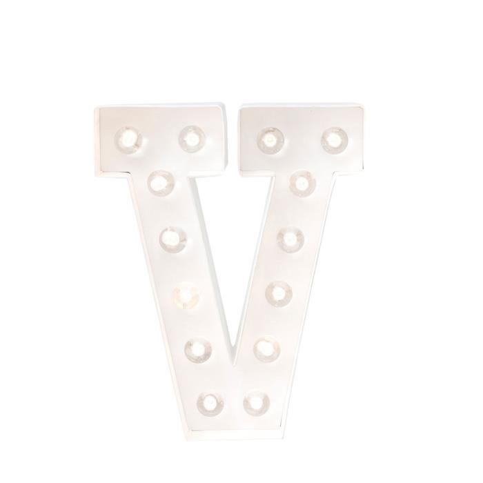 ARTEMIO Lettre lumineuse à led V