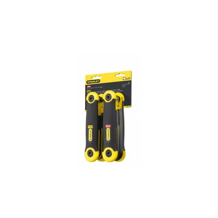 STANLEY 2 jeux de 17 clés pliables - 1,5 à 8mm et 5 / 64- - 1 / 4-
