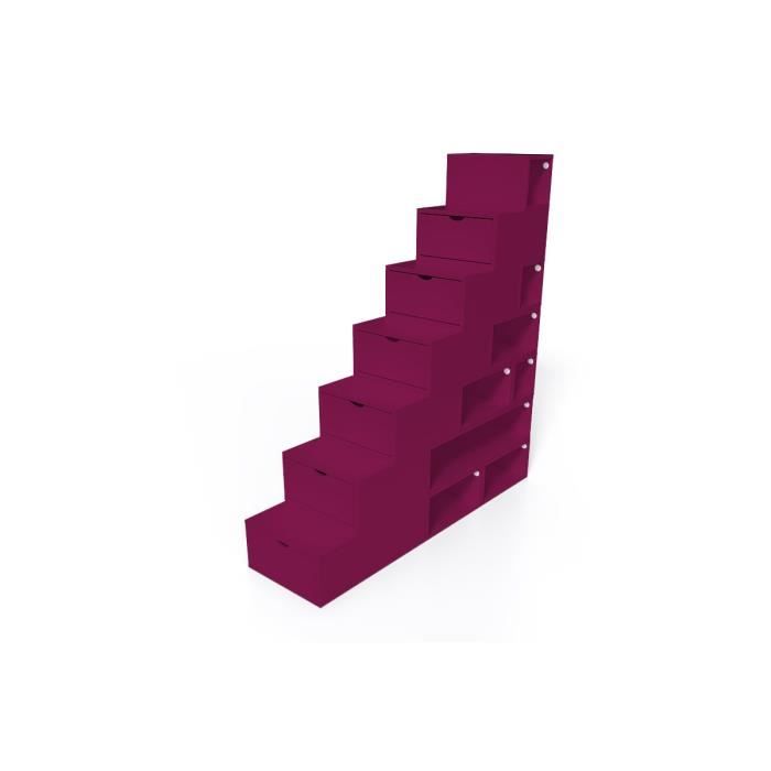Escalier Cube de rangement hauteur 175 cm - Couleur - Prune