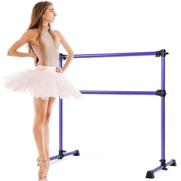 Double Barre de Danse Classique,Barre Inférieure Hauteur Réglable 7-112 CM et Amovible,pour Ballet,Gymnastique,Streching