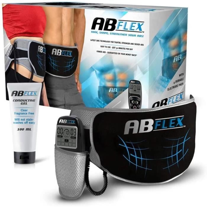 ABFLEX AB Toning Belt pour Les Muscles de l'estomac Mince et Tonique - Aucun Coussin de Remplacement jamais - Télécommande Pratique